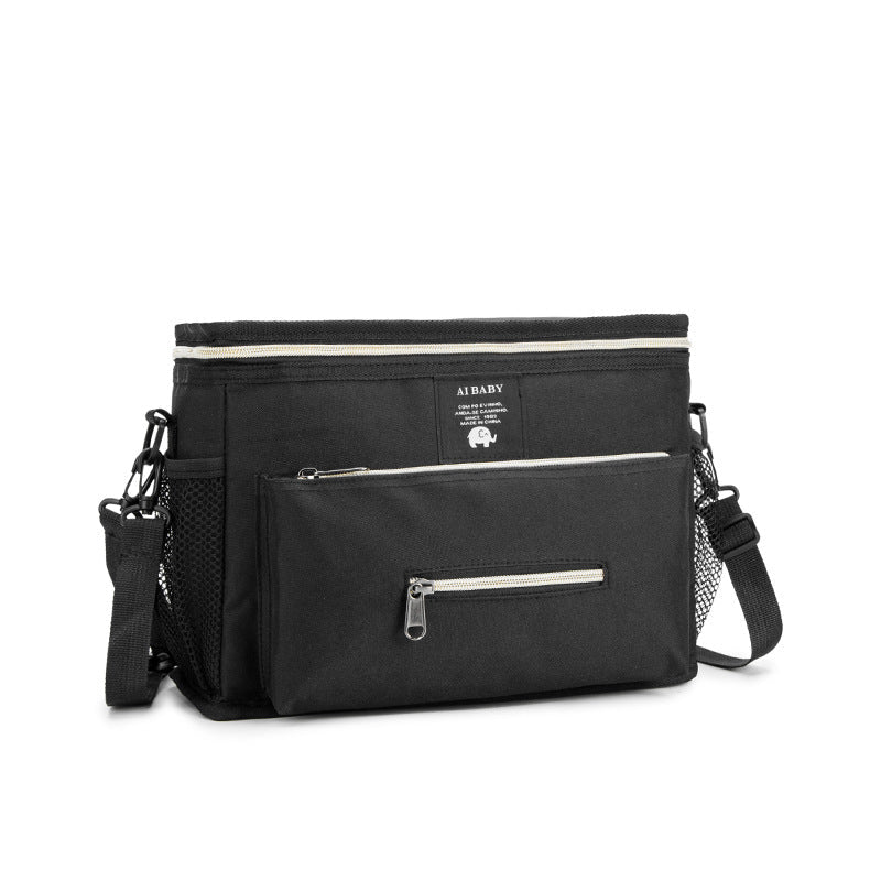 Baby Stroller Bag, Multifunctional Diaper Storage Bag, Diagonal Insulation, Large Capacity 6