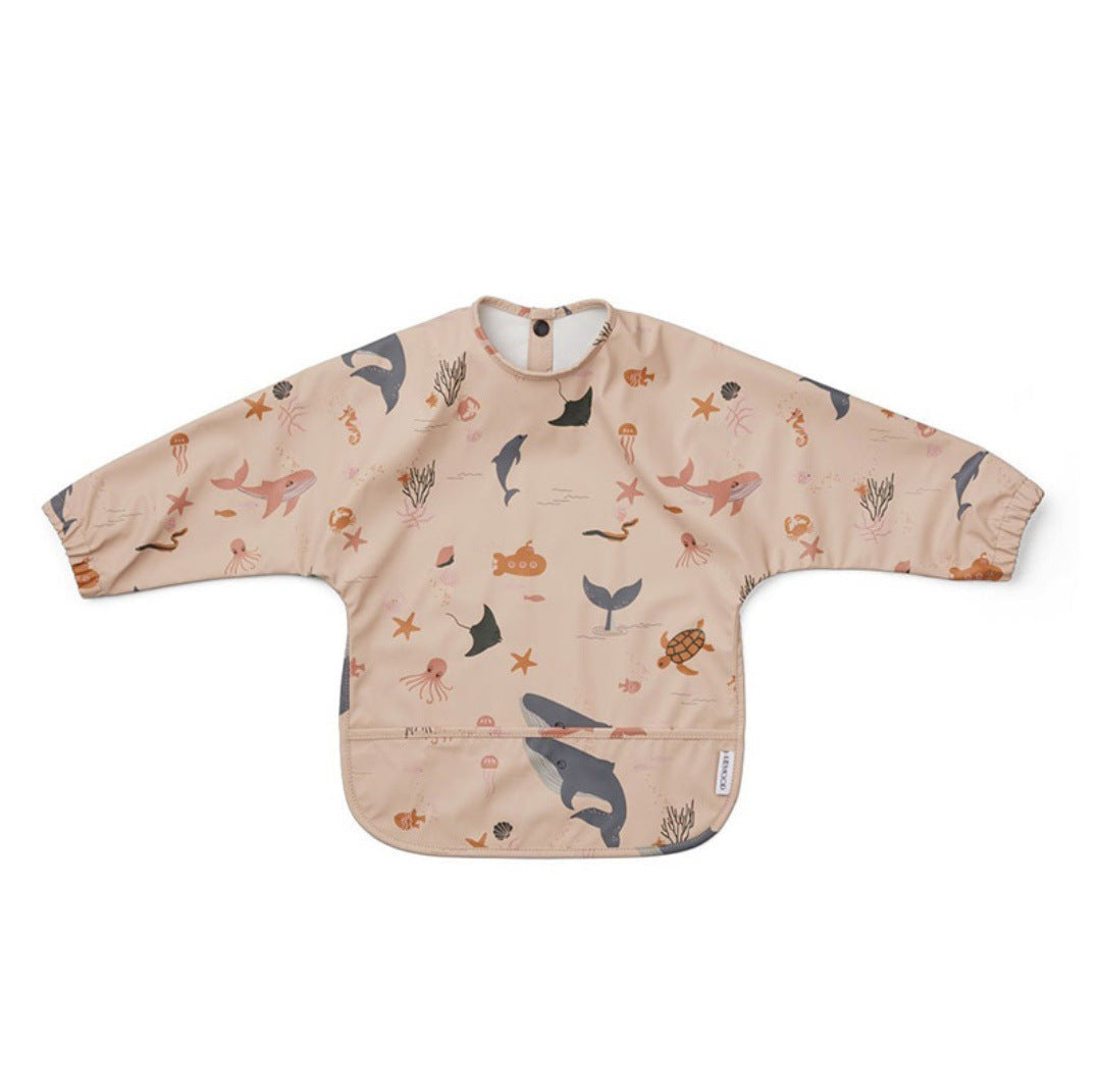 Children's waterproof anti-clothing bib baby eating bib super soft waterproof baby meal pocket anti-dirty feeding 5