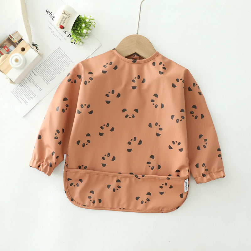 Children's waterproof anti-clothing bib baby eating bib super soft waterproof baby meal pocket anti-dirty feeding 6