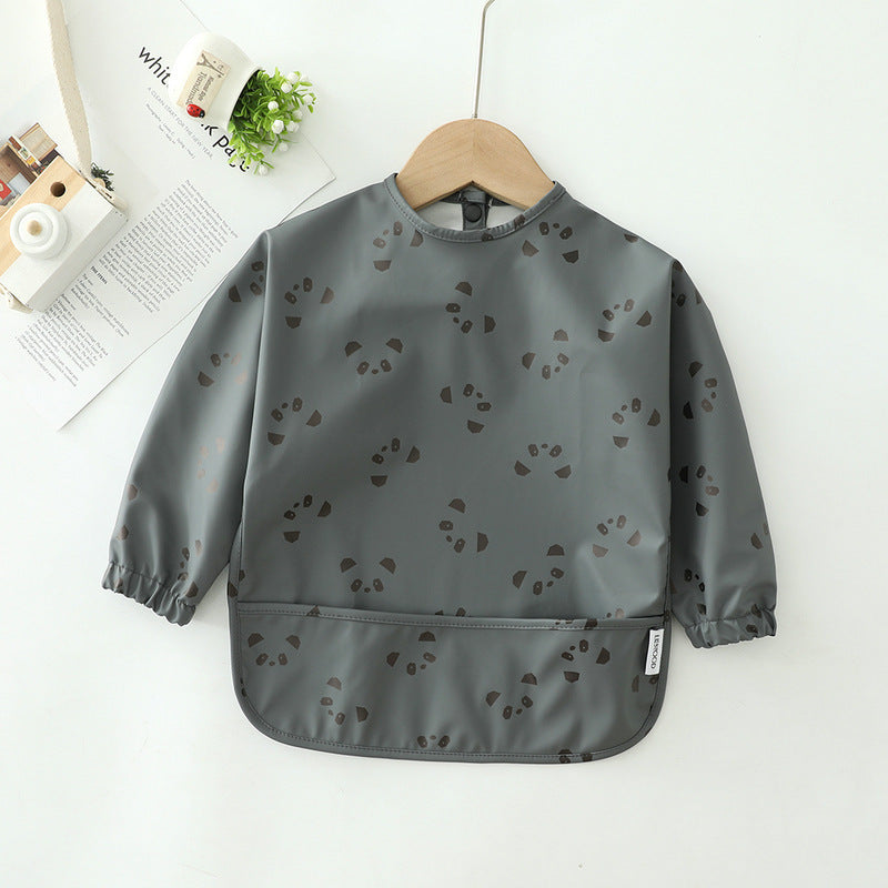 Children's waterproof anti-clothing bib baby eating bib super soft waterproof baby meal pocket anti-dirty feeding 7