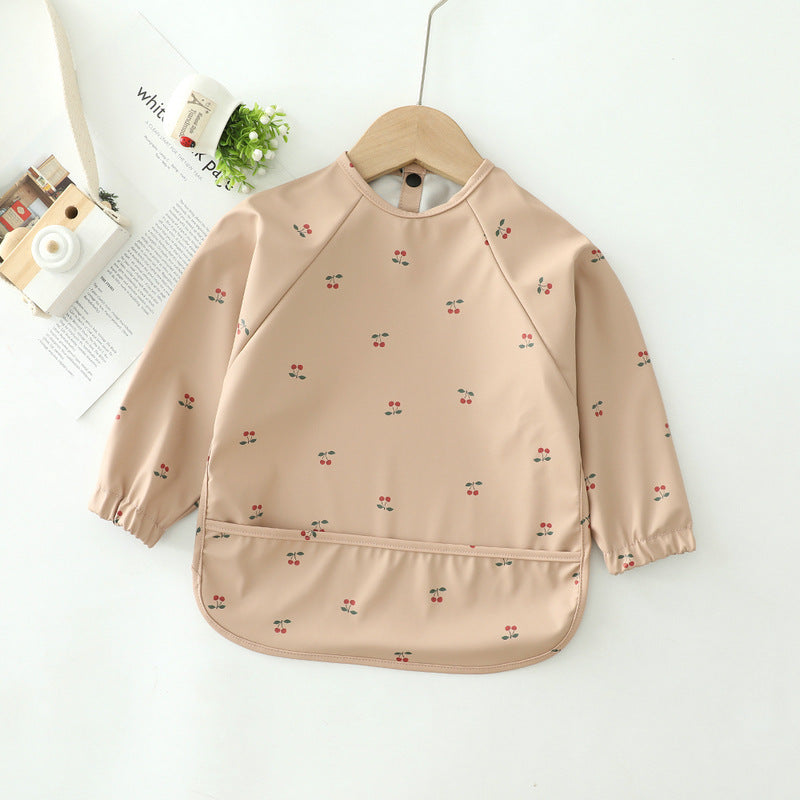 Children's waterproof anti-clothing bib baby eating bib super soft waterproof baby meal pocket anti-dirty feeding 9