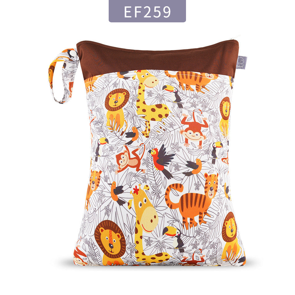 Double Zipper Stitching Cloth Diaper Bag Baby Diaper Bag Storage Bag 27