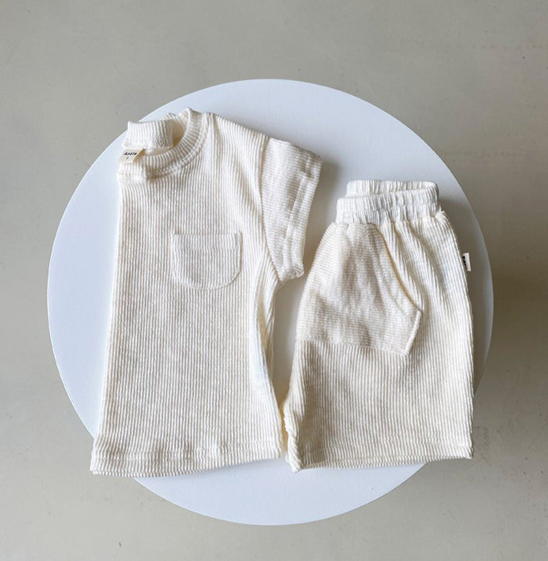 Children'S Clothing T-Shirt Summer Baby Clothes Solid Color Triangle Bag Fart Baby Romper-Loose Short-Sleeved Casual Children'S Pants 3