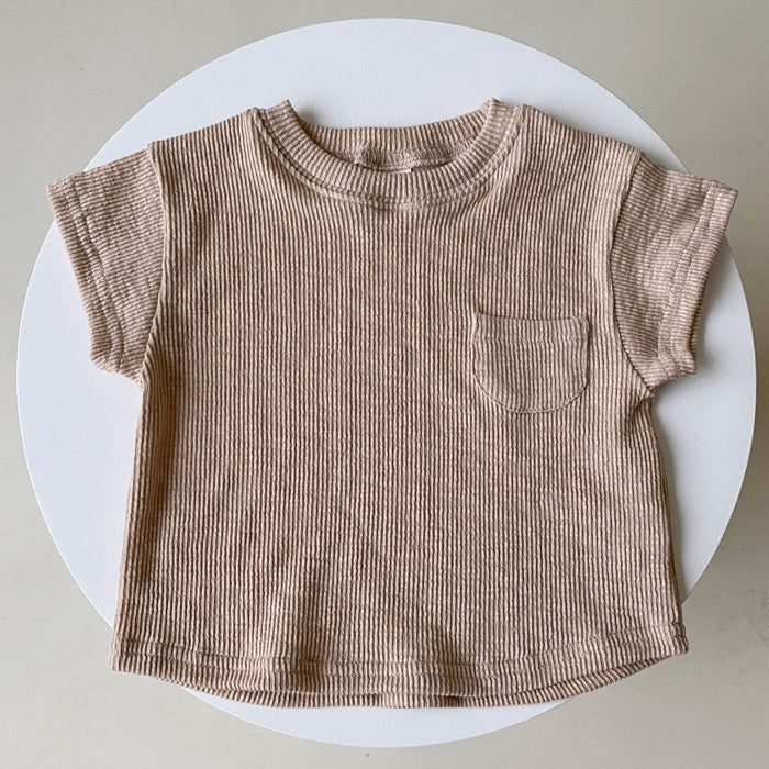 Children'S Clothing T-Shirt Summer Baby Clothes Solid Color Triangle Bag Fart Baby Romper-Loose Short-Sleeved Casual Children'S Pants 9