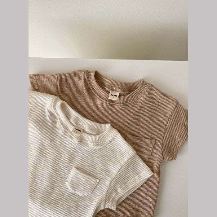 Children'S Clothing T-Shirt Summer Baby Clothes Solid Color Triangle Bag Fart Baby Romper-Loose Short-Sleeved Casual Children'S Pants 8