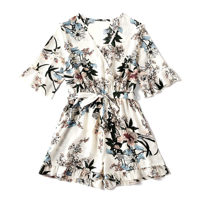 Amazon Sexy Print Top Jumpsuit Jumpsuit Parent-Child Skirt Female Spot Mother Daughter Baby 2