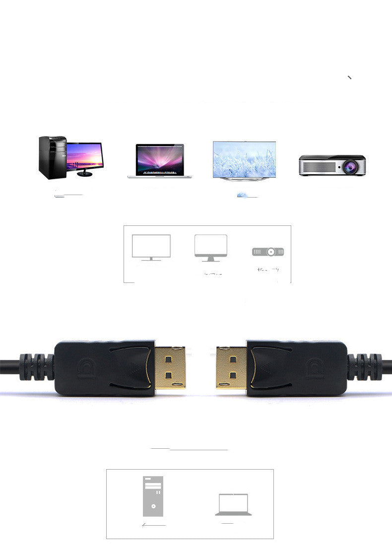 1.8m DP Male To DP Male Extension Cable DisPlayPort Video Cable DP To DP 4
