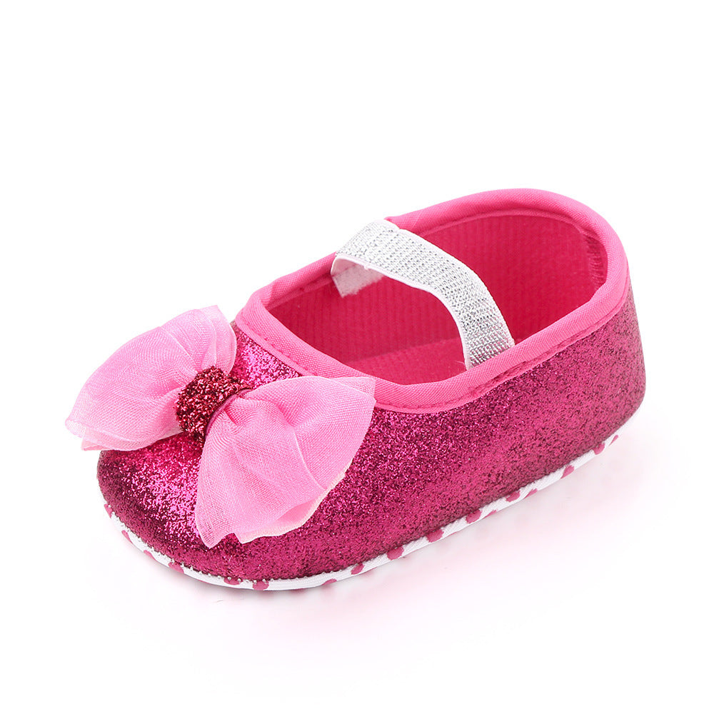 Newborn Princess Shoes Baby Shoes Soft Soled Baby Shoes Bow Princess Shoes Single Shoes 2