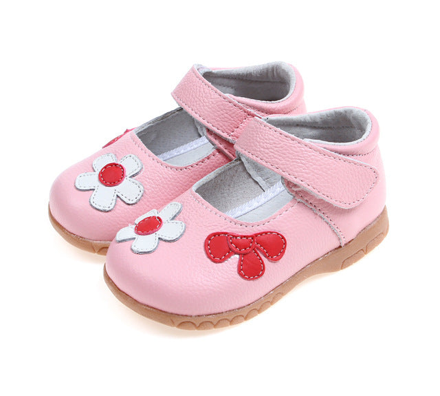 Leather Shoes Korean Princess Shoes Single Shoes Cowhide Children'S Shoes Baby Shoes 4