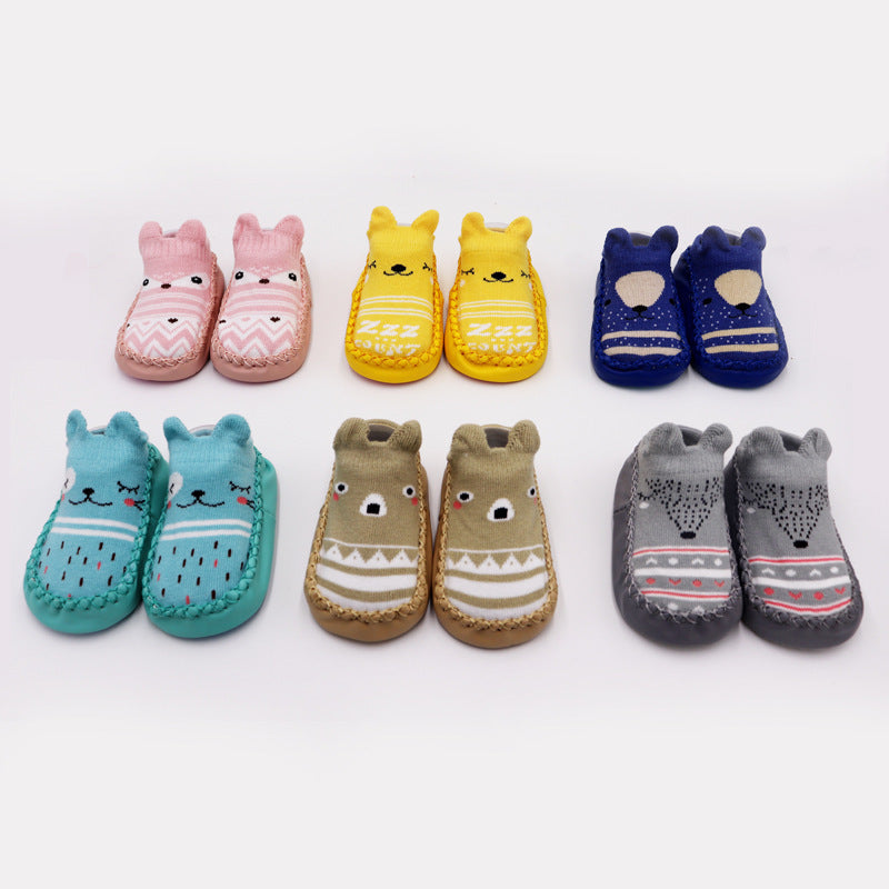 Children's Cartoon Non Slip Combed Cotton Floor Footwear Baby Infant Toddler Shoes 1