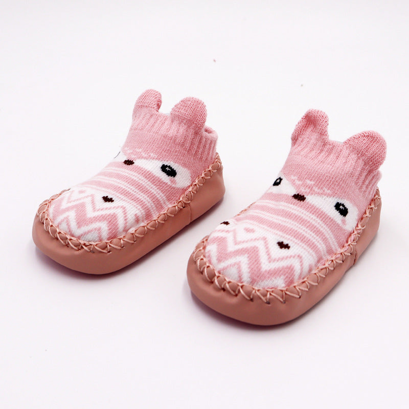 Children's Cartoon Non Slip Combed Cotton Floor Footwear Baby Infant Toddler Shoes 4