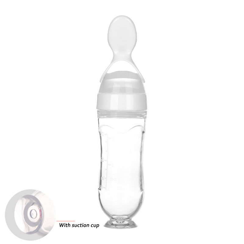 Safe Newborn Baby Feeding Bottle Toddler Silicone Squeeze Feeding Spoon Milk Bottle Baby Training Feeder Food Supplement 10