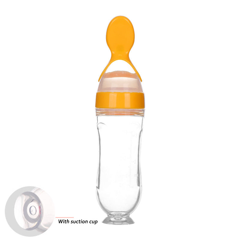 Safe Newborn Baby Feeding Bottle Toddler Silicone Squeeze Feeding Spoon Milk Bottle Baby Training Feeder Food Supplement 6
