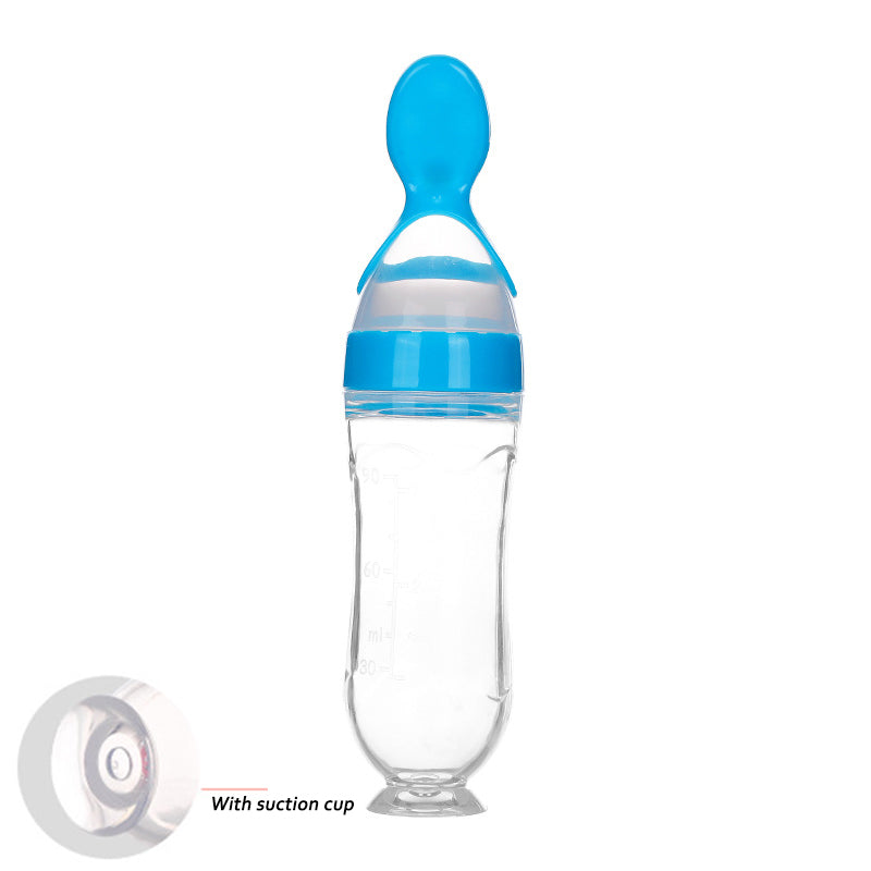 Safe Newborn Baby Feeding Bottle Toddler Silicone Squeeze Feeding Spoon Milk Bottle Baby Training Feeder Food Supplement 7