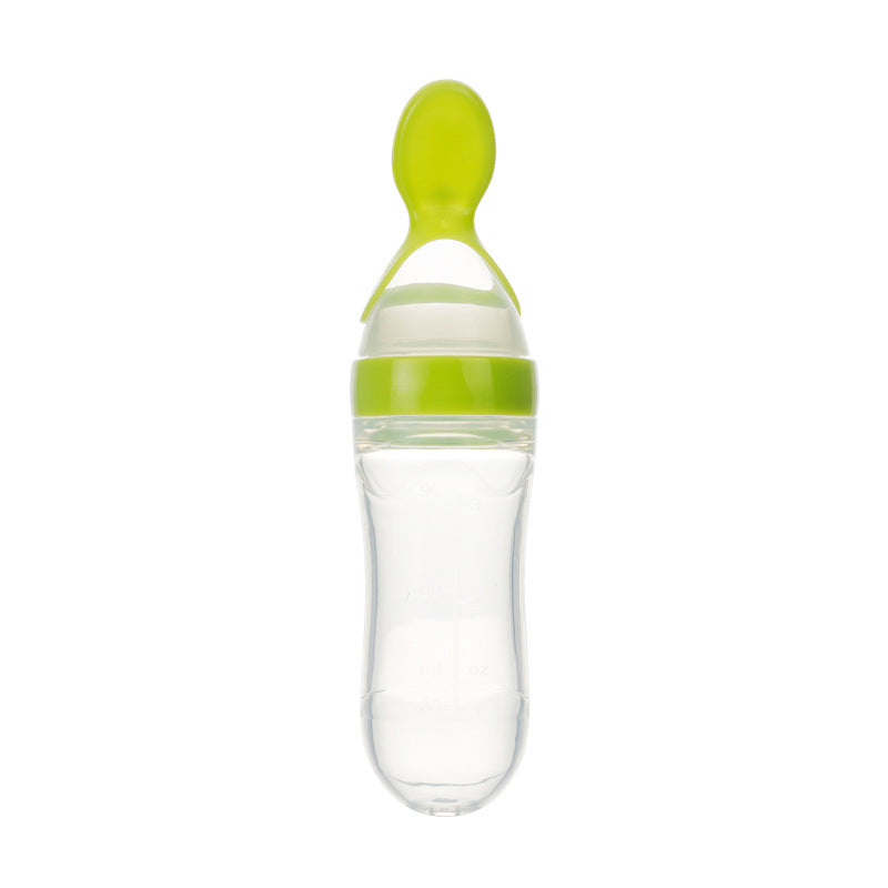 Safe Newborn Baby Feeding Bottle Toddler Silicone Squeeze Feeding Spoon Milk Bottle Baby Training Feeder Food Supplement 17