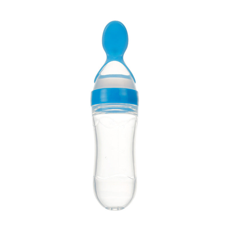 Safe Newborn Baby Feeding Bottle Toddler Silicone Squeeze Feeding Spoon Milk Bottle Baby Training Feeder Food Supplement 18