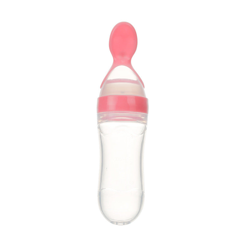 Safe Newborn Baby Feeding Bottle Toddler Silicone Squeeze Feeding Spoon Milk Bottle Baby Training Feeder Food Supplement 13