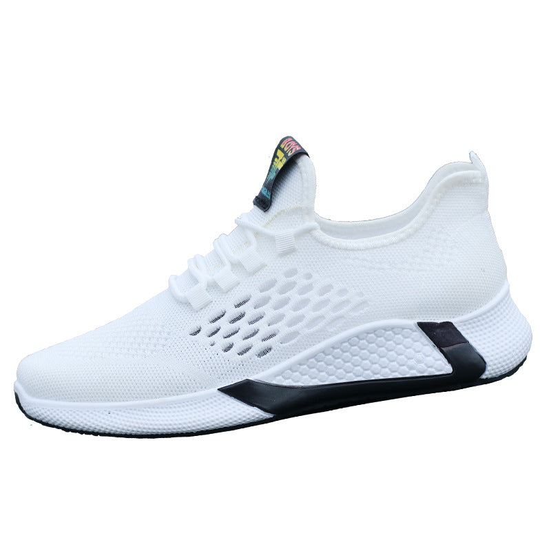 New Sports Shoes Men's Breathable Casual Mesh Shoes Comfort Increase Lace-up Non-slip Low-top Running Shoes 4