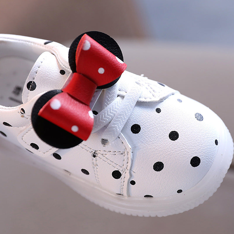 Light-up Shoes Girls Bowknot LED Light-up Shoes Breathable Baby Girls Shoes 2