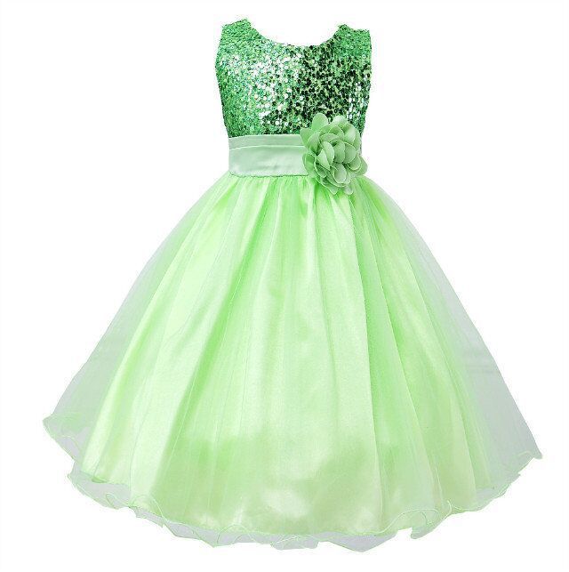 Baby Sequin Dress Flower Girl Wedding Princess Dress 7