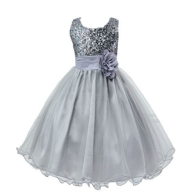 Baby Sequin Dress Flower Girl Wedding Princess Dress 9