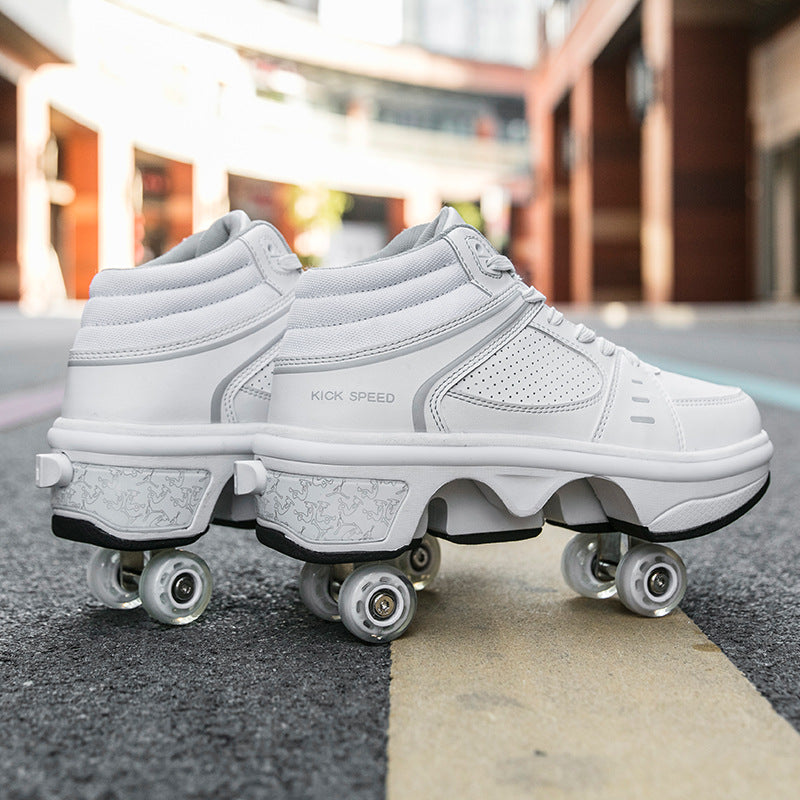 Good Product Dual-purpose Roller Skates, Deformed Shoes, Double Row Roller Skates 5