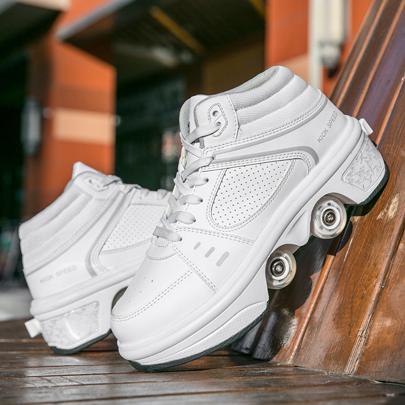 Good Product Dual-purpose Roller Skates, Deformed Shoes, Double Row Roller Skates 6