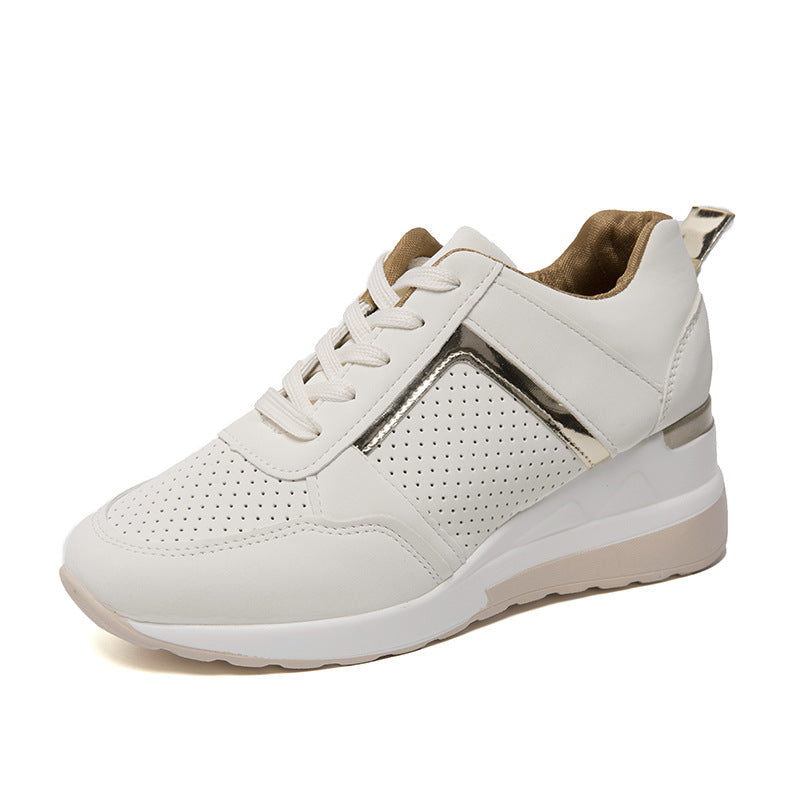 Sneakers Platform Wedge Heel Casual Shoes Lace-up Mesh Sneakers 2