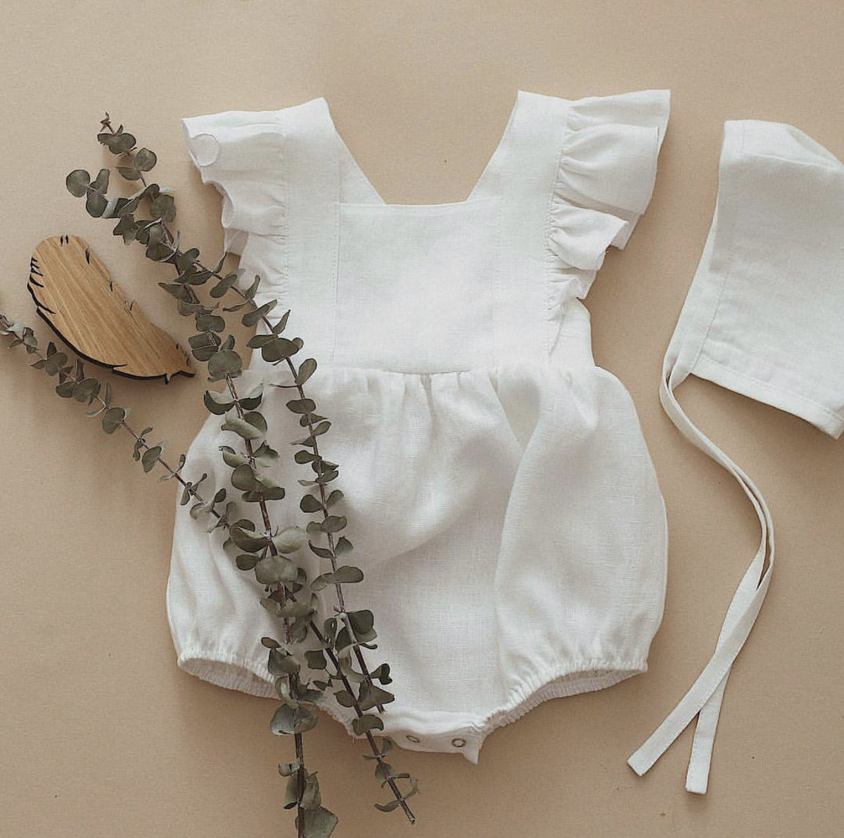 Cotton And Linen Romper Baby Sling Bag Fart Romper 4