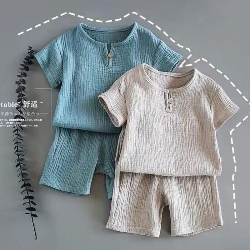 Boy And Girl Baby Short-sleeved Summer Suit 2