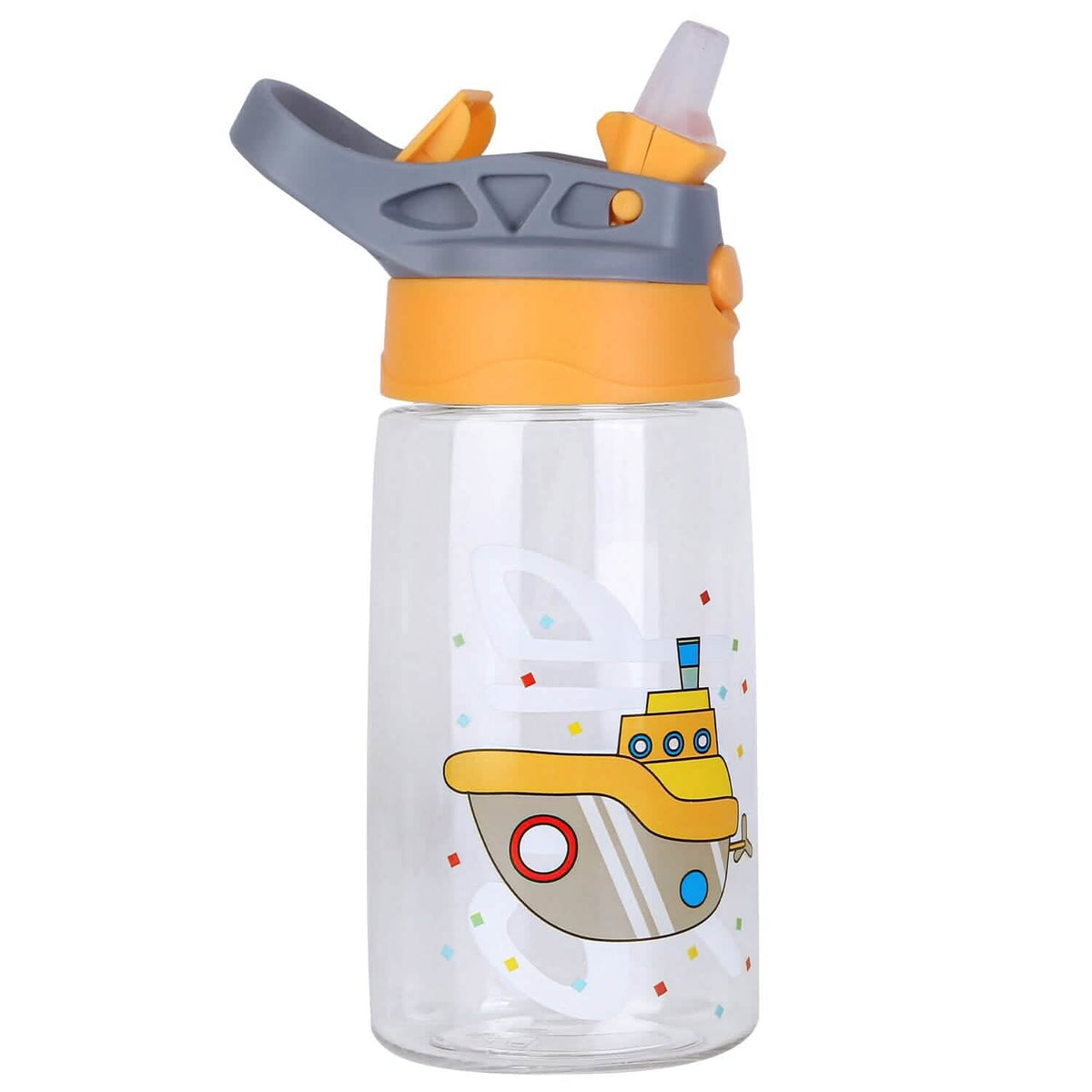 16.2oz Leak-proof Kids Water Bottle with Straw Push Button 7