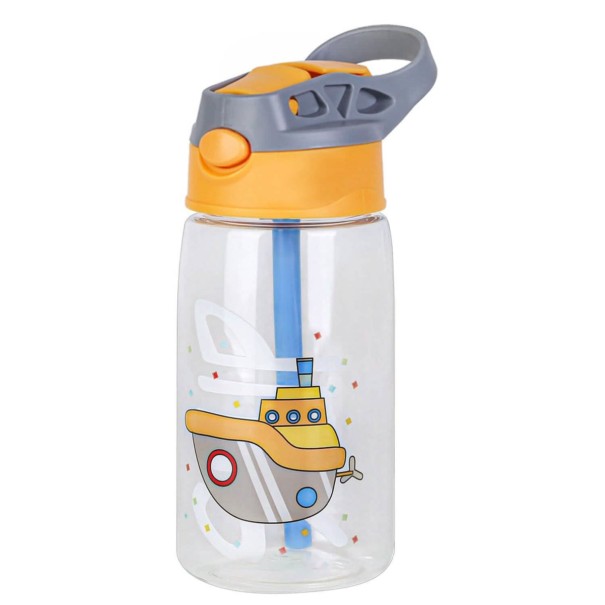 16.2oz Leak-proof Kids Water Bottle with Straw Push Button 6