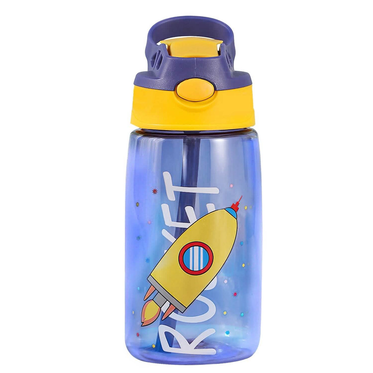 16.2oz Leak-proof Kids Water Bottle with Straw Push Button 3