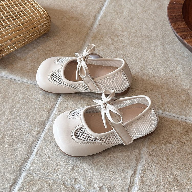2026 New Arrival Girls' Mesh Leather Shoes, Breathable Soft Sole Loafers, Cute Princess Shoes For Little Girls 5