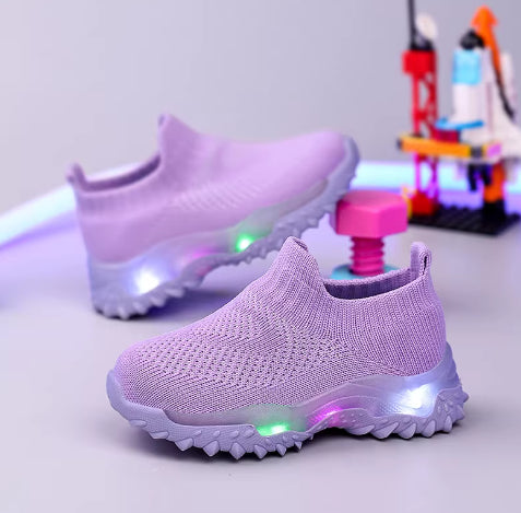 Light-up Baby Ultra-lightweight Knitted Breathable Soft-soled Shoes 8