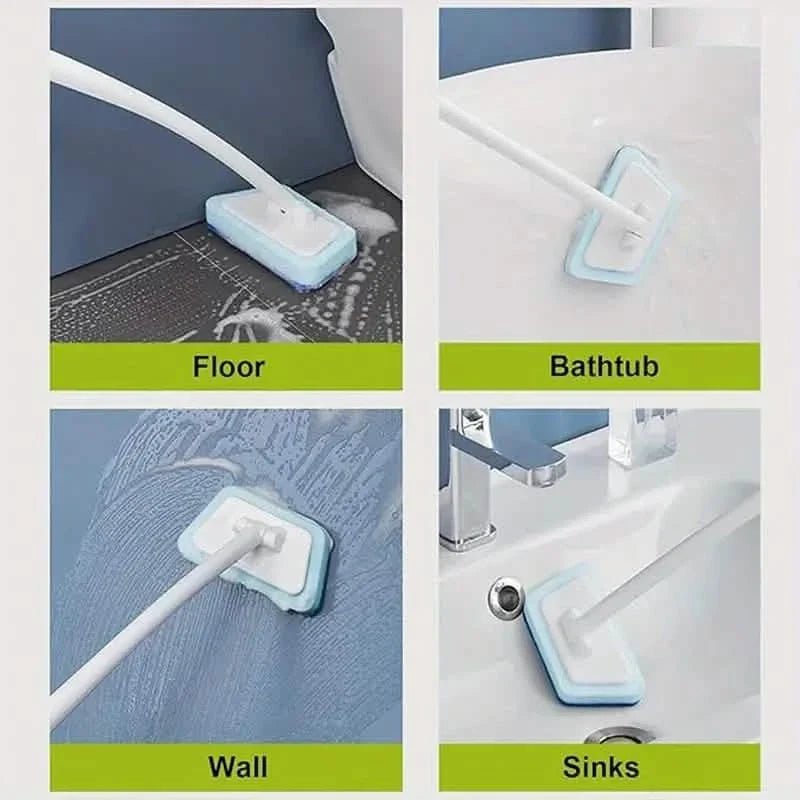 7-Piece Set: Detachable Cleaning Brush with 7 Sponges for Bathtub, Tile, Floor & Window 6