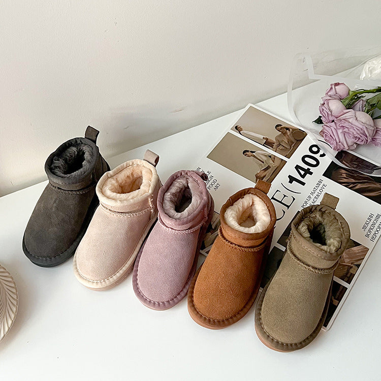Children's Fur Leather Snow Boots 3