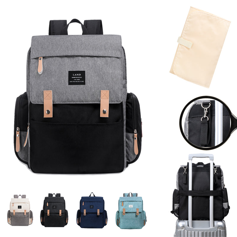 LAND Mommy Diaper Bags Landuo Mother Large Capacity Travel Nappy Backpacks with changing mat Convenient Baby Nursing Bags MPB86 2