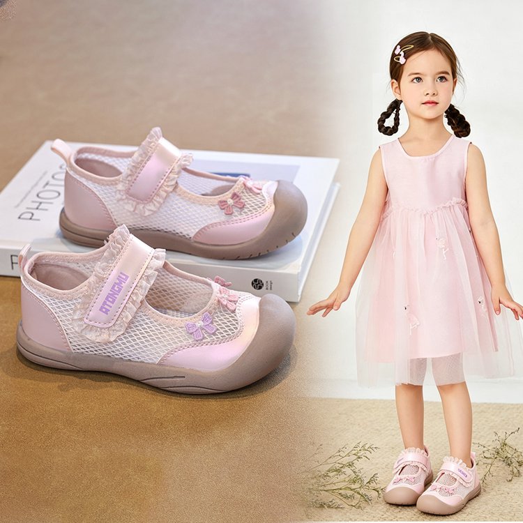 2026 Summer New Girls Mesh Breathable Sneakers, Toddler Soft Sole Non-Slip Casual Walking Shoes For Baby Girls 5