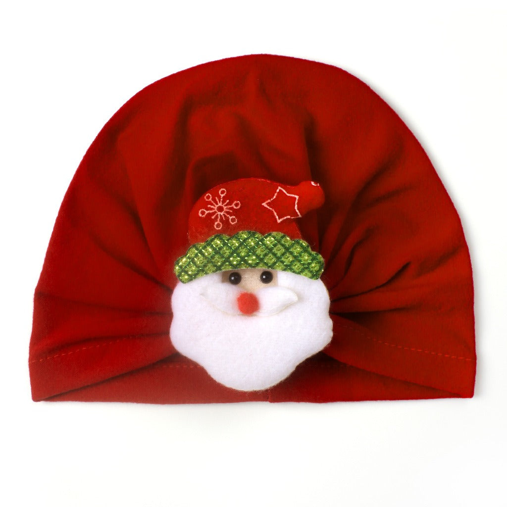 Hat Newborn Christmas Santa Hat Headdress Cozy Hat Infant Head Accessories New Year Holiday Party Hat Props 5