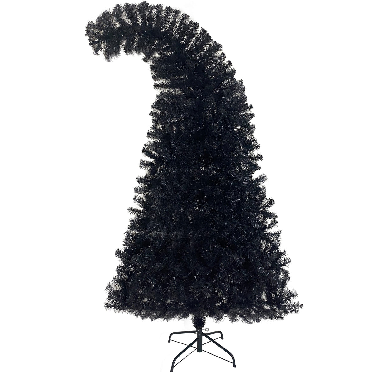 6FT artificial fir curved top Halloween tree, with 1080 lush branch tips and 300 LED lights in a Christmas and Halloween style 15