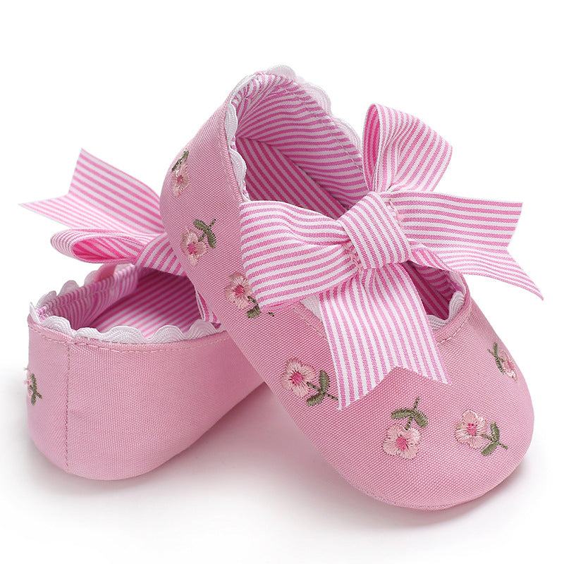 Bowknot Baby Shoes Girl Toddler Anti-Slip Shoe 6