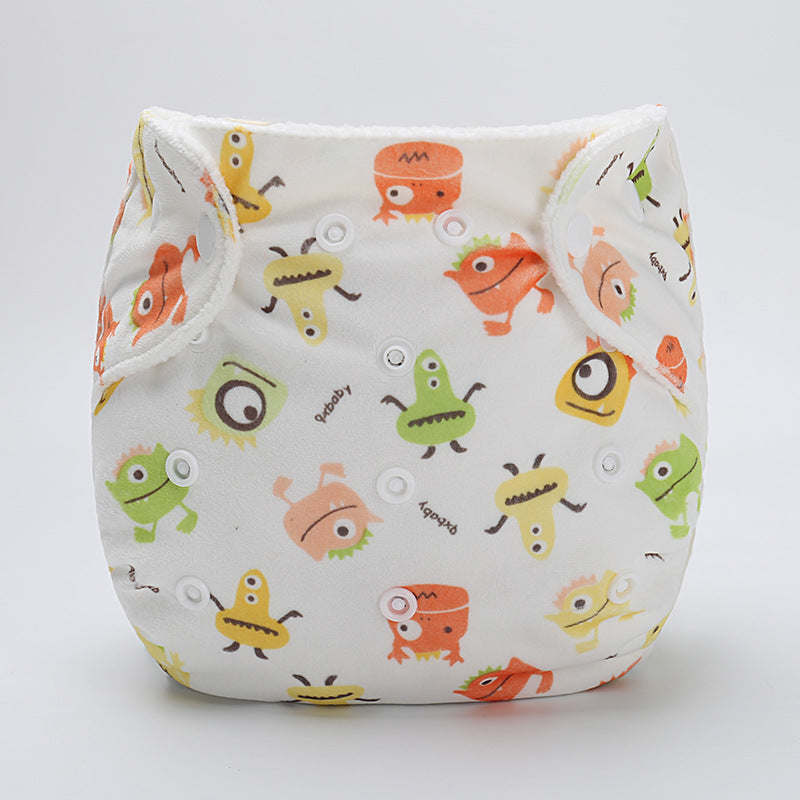 Baby cloth diaper pants cartoon diaper pants 4