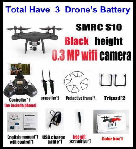 Sales Promotion WiFi 2MP Camera With S10 SMRC FPV Quadcopter Drone Helicopter UAV Micro Remote Control Toy RACER KIT Aircraft 19