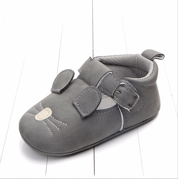 Spring and autumn cartoon animal baby shoes matte leather non-slip soft bottom baby shoes wholesale 0884 16