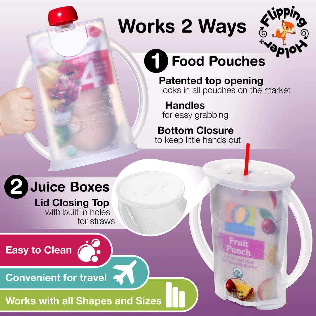 5-Pack Flipping Holder Classic | Food Pouch, Juice Box, Juice Pouch Holders 7
