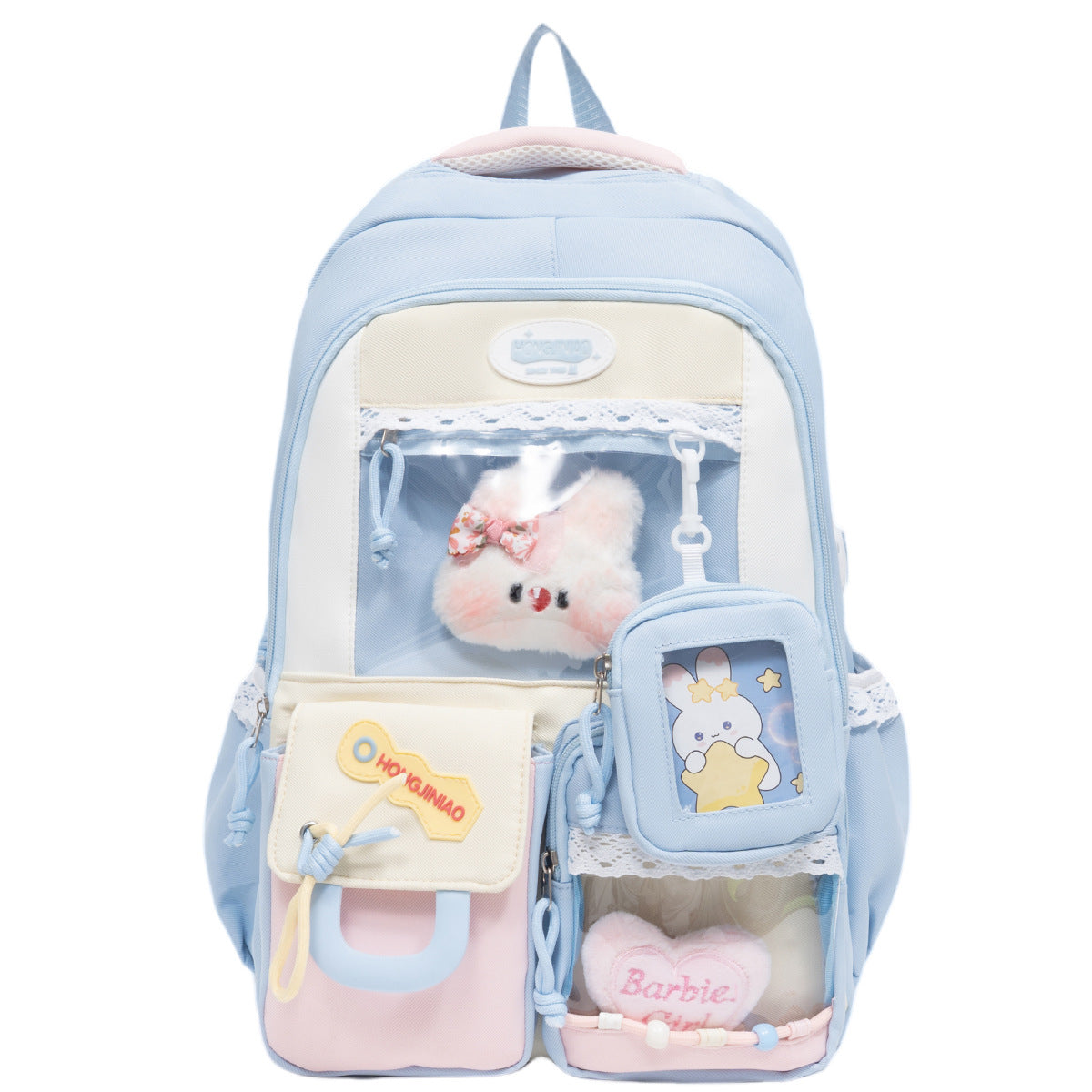 High Appearance School Bag With A Cute Color Block Design 8