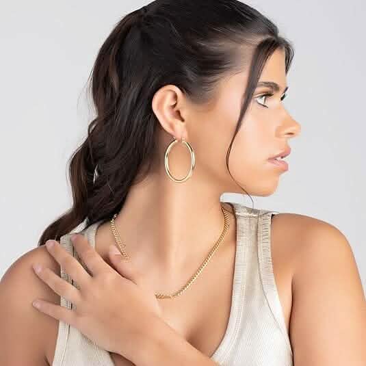 S925 50mm Solid Hoop Earrings for Women 4
