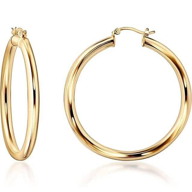 S925 50mm Solid Hoop Earrings for Women 2