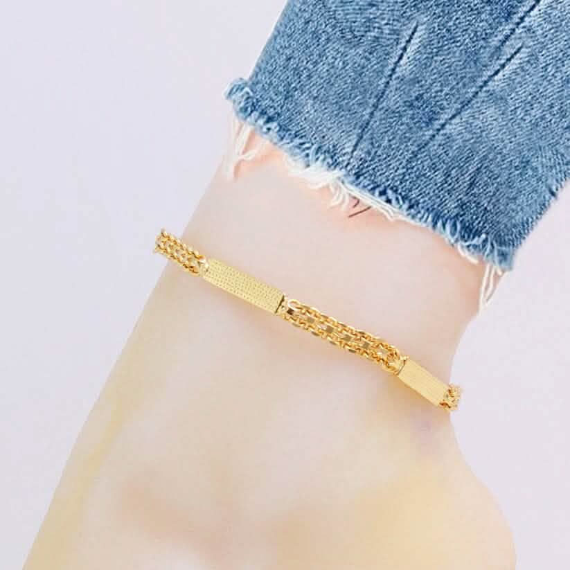 18K-Gold-Filled Bismark/Bar Anklet 3